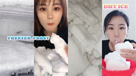 Asmr Freezer Frost Scraping Dry Ice Crunch Ice Eating P Buz