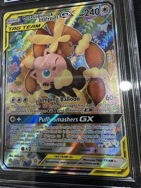 M Lopunny Jigglypuff Gx Cosmic Eclipse Alt Art Pokemon Card Cgc