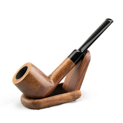 New Handmade Straight Wooden Pipe 9mm Filter Smoking Pipe Ebony Wood