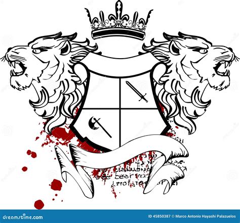 Lion Family Crest Tattoo