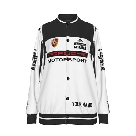 Porsche Motorsport Apparel, Porsche Motorsport Custom Baseball Jacket ...