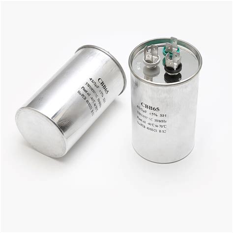 Cylindrical Power Capacitor Cbb65 45uf 5 370v 450v Ac Air Conditioner Motor Run Capacitor