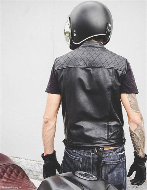 Motorcycle Black Leather Vest Zipper black leather motorcycle | Etsy Leather Biker Vest, Mens ...