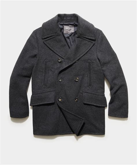 Italian Wool Cashmere Peacoat In Navy Atelier Yuwa Ciao Jp