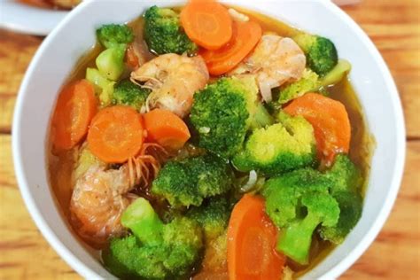 Resep Tumis Brokoli Udang Saus Tiram Enak Banget