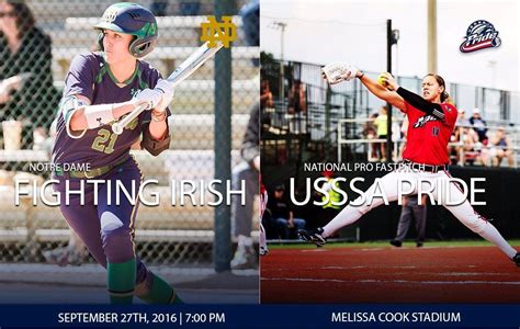 Irish Vs. USSSA Pride Highlights ’16 Fall Softball Schedule – Notre ...