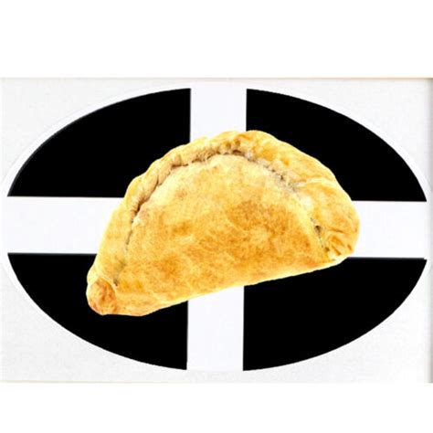 Cornish St Piran S Flag PASTY Bumper Sticker Car Decal PASTY Great Gift