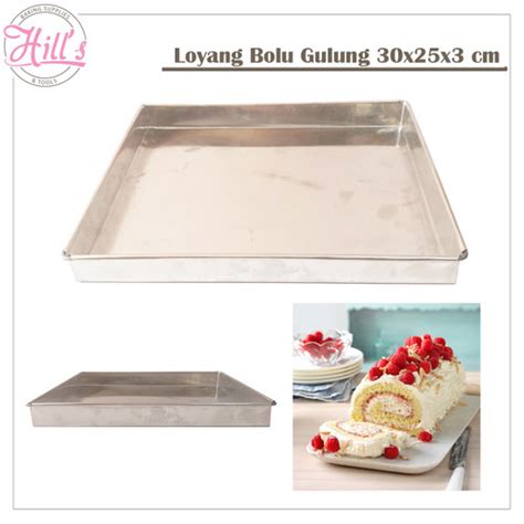 Jual Loyang Bolu Gulung X X Cm Aluminium Tebal Roll Cake