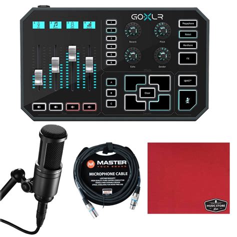 TC GOXLR Bundle w/ Audio Technica AT2020 Microphone, Cable, and Polish ...