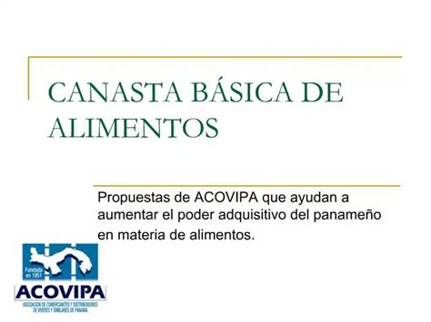 PPT CANASTA B SICA DE ALIMENTOS PowerPoint Presentation Free