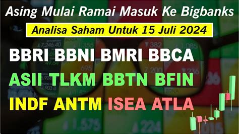 Analisa Saham Juli Bbri Bbni Bmri Bbca Bbtn Bfin Asii Tlkm Antm