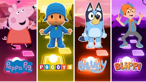 Peppa Pig Pocoyo Bluey Blippi Who Is Win Youtube