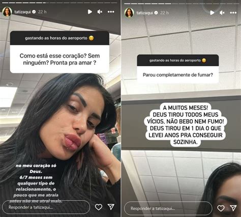 Tati Zaqui abre o jogo sobre vícios Deus tirou em um dia Área VIP