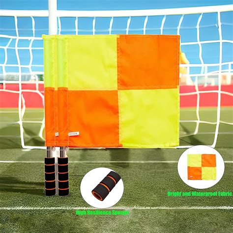 Soccer Referee Flags Kit 8pcs Whistle Cards Score Book Coin