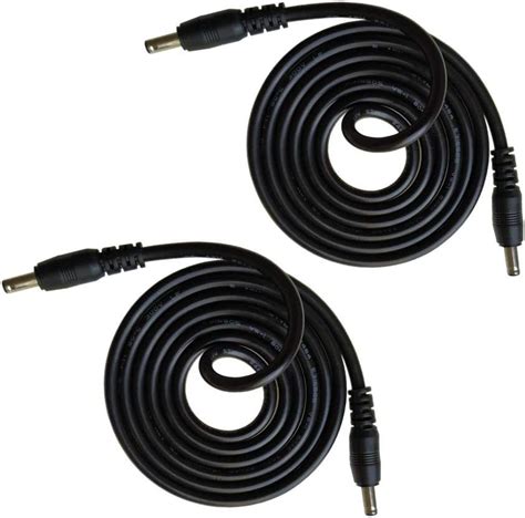 Dzydzr 2pcs 1 Meter 135mm X 35mm Dc Extension Cable Black