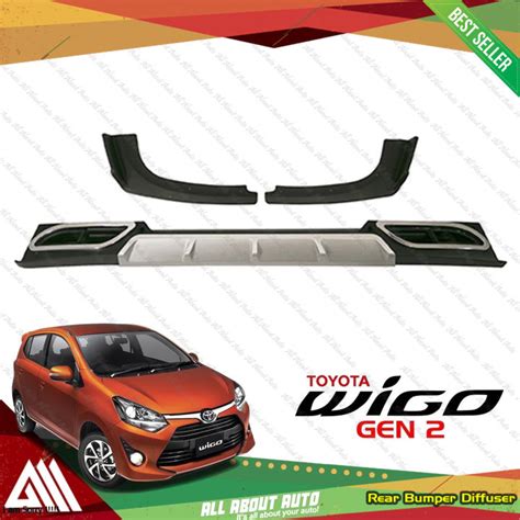 Toyota Wigo Gen Gen Rear Bumper Diffuser Lazada Ph