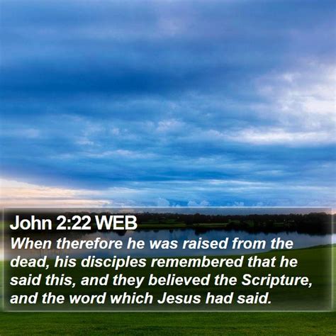 John 222 Web When Therefore He Was Raised From The Dead His