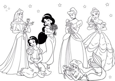 Dibujos De Fichas Princesas Disney Para Colorear Vsun