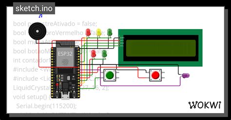 Semáforo Projeto Copy Wokwi ESP32 STM32 Arduino Simulator