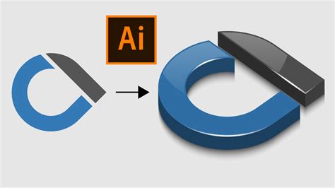 3D Glossy Logo Design | Illustrator Tutorial