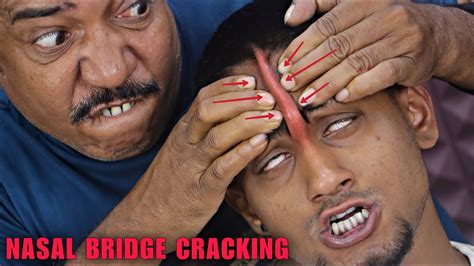 Forehead Tapping Nasal Bridge Cracking By Asim Barber Head Massage