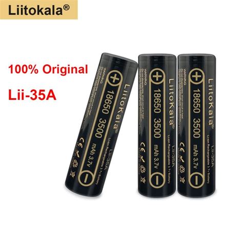 Liitokala Original Rechargeable Battery 18650 3500mah 37v Li Ion 10a Lithium Battery High