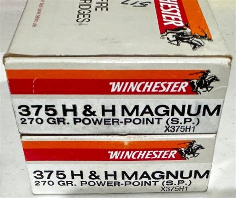 40 Pieces Of Winchester 375 Handh Mag 1x Fired Brass Cases Reloading Brass At