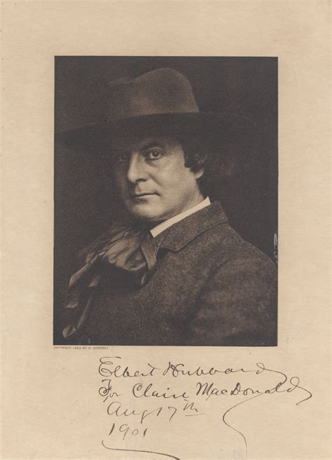 Portrait Of Elbert Hubbard Autographed To Claire Macdonald Aug 17th