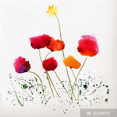 Tapis De Bain Aquarelle Fleurs PIXERS FR