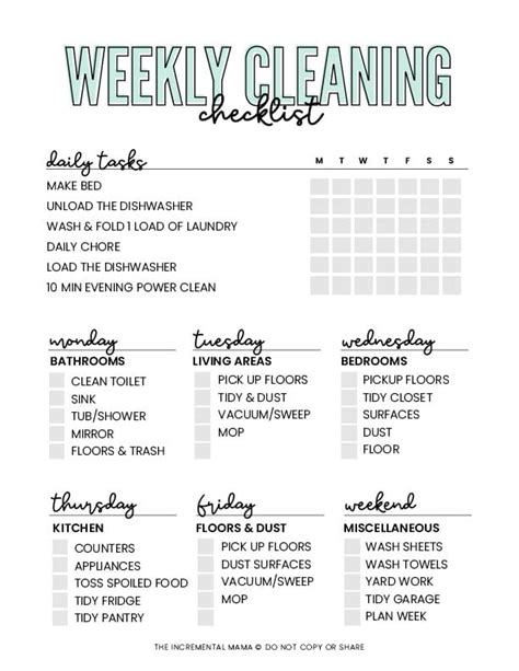 Free Printable Cleaning Schedule Template Infoupdate Org