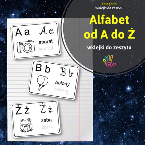 Wklejki Do Zeszytu Z Alfabetem Pomoc Dydaktyczna Pdf Dla Dzieci