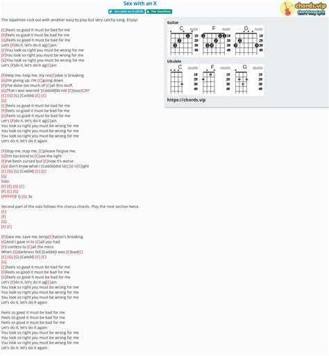 Hợp âm Sex With An X The Vaselines Cảm âm Tab Guitar Ukulele
