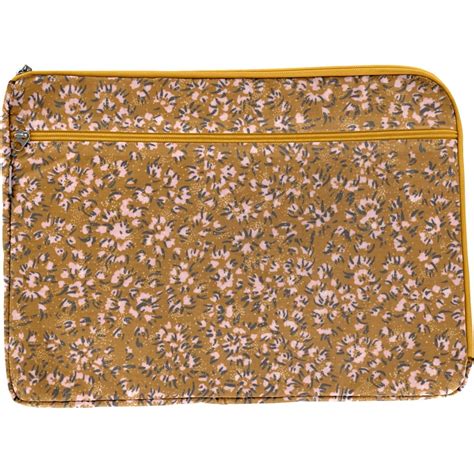 Pochette Ordinateur 15 Pouces Gypso Ocre Papa Pique Et Maman Coud