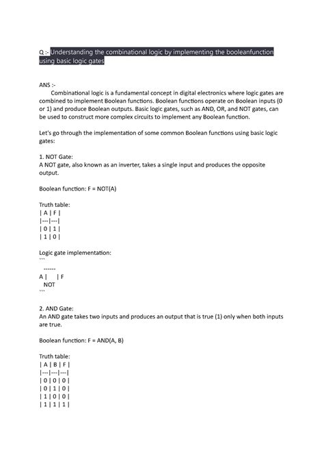 ECE216 Ex1 ECE Experiments Q Understanding The Combinational