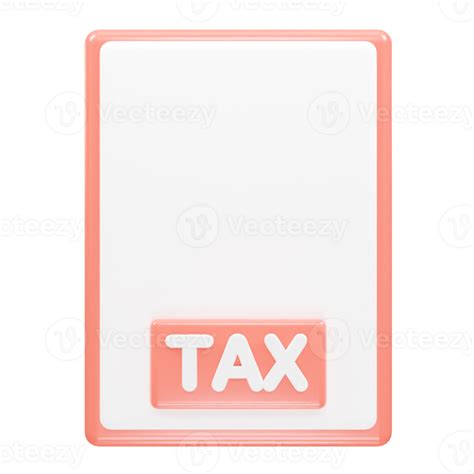 Tax icon 3d render element transparent 28708226 PNG