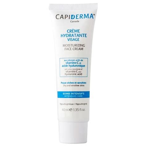 Capiderma Crème hydratante visage pour peau sèche et sensible