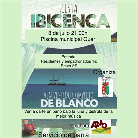 Este S Bado Fiesta Ibicenca En La Piscina Municipal De Quer