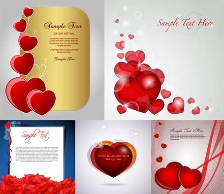 Romantic love cards Free Vector Download | FreeImages