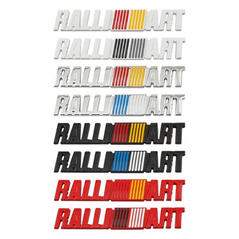 Mitsubishi 3D Metal Modified RALLIART Logo Modified Car Rear Sticker