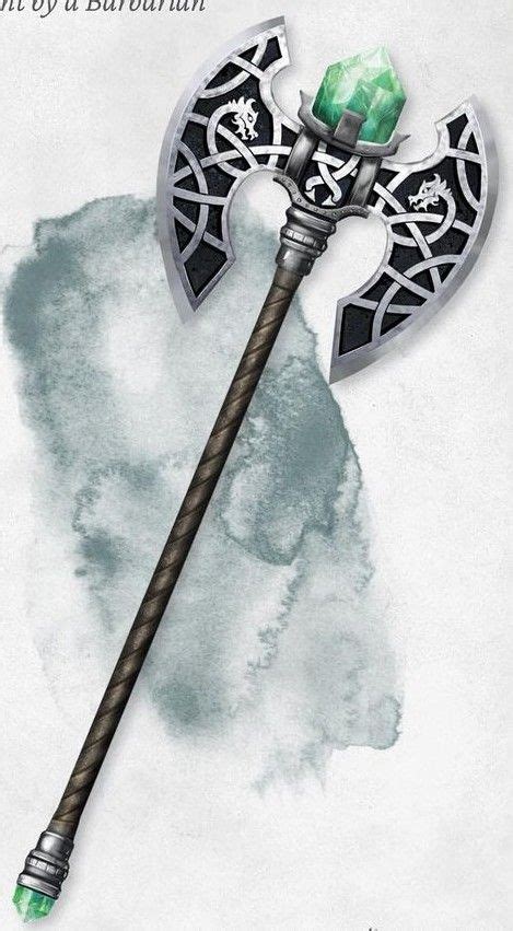 Dragon Wolf Battle Axe Fantasy Images Weapon Concept Art Fantasy