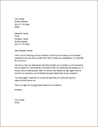 Sample Apology Letter For Poor Customer Service - fairysteps