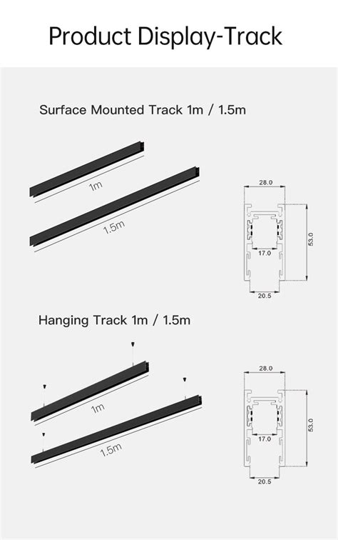 Xrzlux Modern Surface Mounted Magnetic Track Light System M Dc V