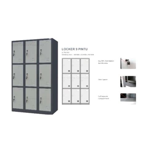 Jual Lemari Loker Besi Locker Cabinet 9 Pintu Full Besi Filling Cabinet