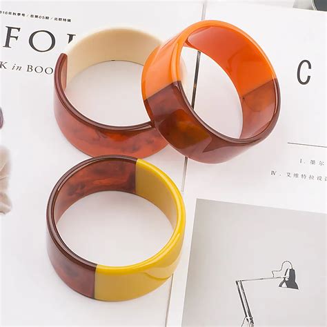 Tim Milyar Resin Crafts Bangle Double Color Big Size Bangles For Women