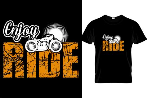 Enjoy Ride Motorcycle T Shirt Design Graphic By Print T Shirt