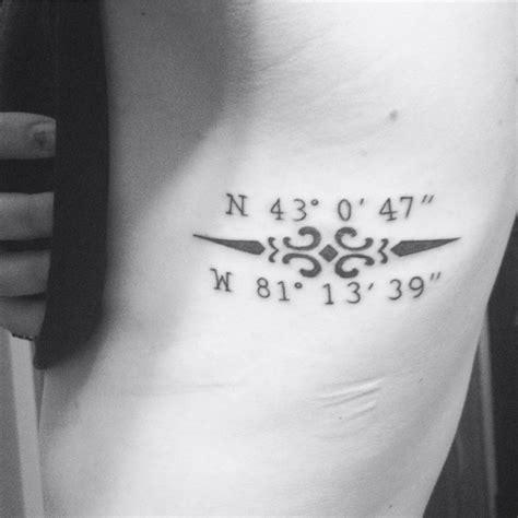 Gps Coordinate Tattoo Tattoo