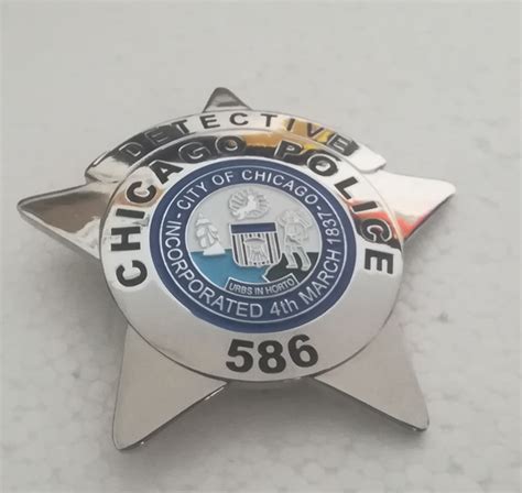 Chicago, USA Badge CHICAGO PD General Agent OFFICER DETECTIVE Badge 586 ...