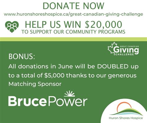 Bruce Power Matching Donations To Huron Shore Hospice During Month Of June Shoreline Classics Fm