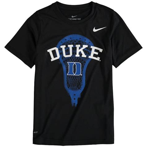 Nike Duke Blue Devils Youth Black Lacrosse Performance T Shirt