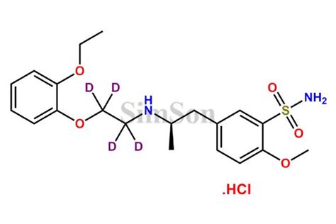 Tamsulosin D4 Hydrochloride CAS No NA Simson Pharma Limited